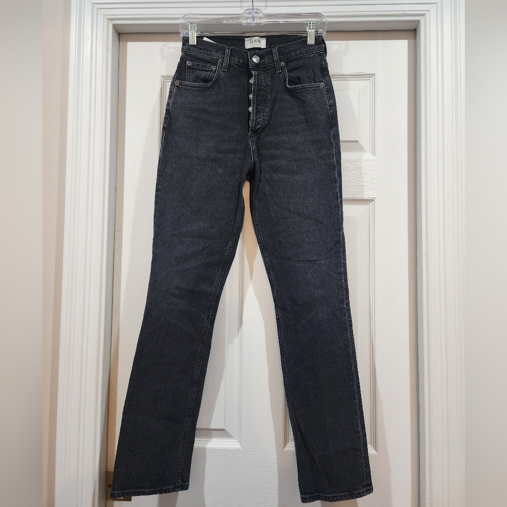 Agolde Women's Dark Gray Straight Leg Jeans